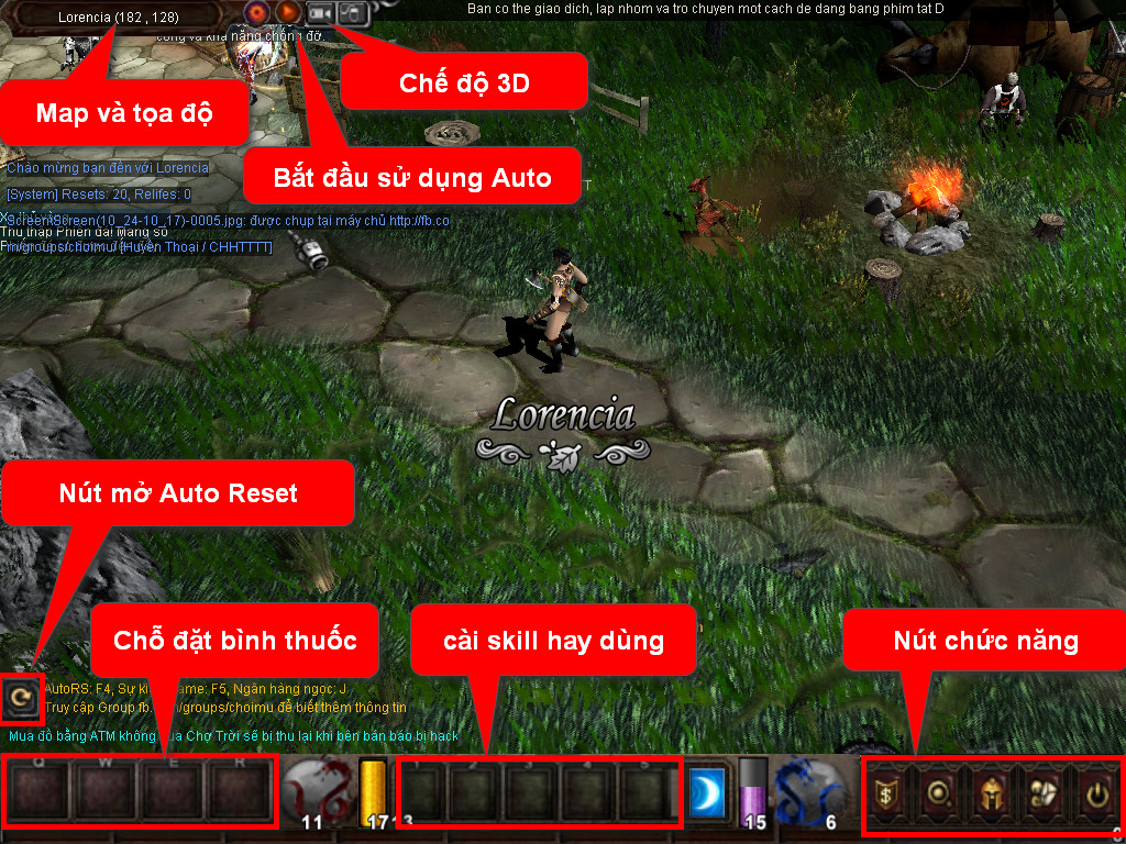 Chức năng chính của Game MU Hỏa Thần